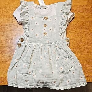 Baby Girl's Floral Dress with Ruffled Straps